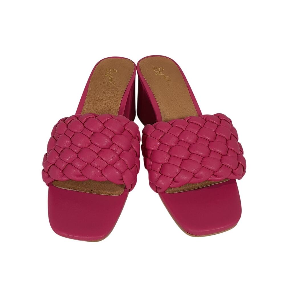 Seychelles Woven Fuchsia Connoisseur Mule Sandals Size 10 - Picture 2 of 8